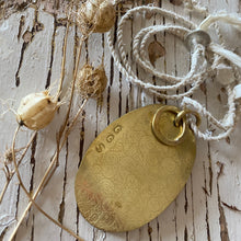Brass Pendant & Silk Thread